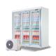 3-4-5-6 Glass Door Split Refrigerator Upright Display Fridge Commercial Display Chiller Remote System