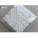 Italy Carrara Marble Mosaic Tile Sheets Abrasion Proof Irregularity Squre Shaped