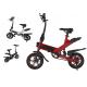 Multifunctional Portable Electric Bike , Black / Red One Second Folding Bicycle