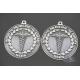 Zinc Alloy Type Silver Music Metal Award Medals With Ribbons Customized Shape