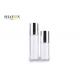 Refillable Cylinder Acrylic Lotion Bottle With Plated Cover 50ml Injection Color