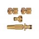 Forged Brass Water Hose Nozzle Kit with Complete Click Easy Connect Hose Coupling and Tap Connector