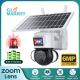 Glomarket 12X ZOOM Floodlight Solar Battery PTZ 6MP Camera Smart Wifi/4G Ubox Security Camera