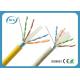 High Speed Yellow Cat6 LAN Cable With F / UTP – Foiled Shielded 1000 FT