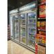 Double Door Upright Glass Display Refrigerators For Small Market