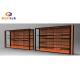 Stainless Steel Spice Wood Display Rack Wall Mounted Wood Shelving Units For Shops