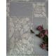 Beige Cotton Embroidery Corded Fabric Bed Floral Tulle Cloth