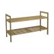 2 Tier 70cm Length Bamboo Shoe Shelf For 8 Pairs Of Shoes