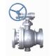 Hard Sealed Fixed Ball Valve, Cast Steel Flanged Trunnion Ball Valve with Worm Wheel