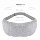 Ultra Soft Gray Memory Foam Eye Mask For Relaxation Spa Adjustable Strap Design