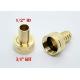 1/2 Barb 3/4 Female GHT Brass Hose Fittings For Faucets