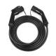 Black TPU 5M Type 1 To Type 2 EV Cable SAE J1772 To IEC 62196-2