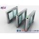 Biometric Swing Barrier Gate Stainless Steel Acrylic Flap Barrier Gate