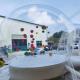 Outdoor Transparent bubble house with balloons Wedding Party  bouncy bubble house