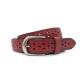 2.2 CM Punched Womens Genuine Leather Belt Holes In Water - Dropped With Alloy Pin Buckle
