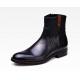 British Carved Leisure Mens Ankle Boots Pointed Toe Brogue Style Chelsea Boots