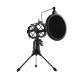 3 Leg 9cm Adjustable Desktop Microphone Stand , Studio Mic Stand And Pop Filter