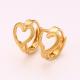 fashion 24K dubai golden jewelry, latest design heart shaped clip-on earrings