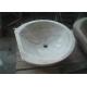 Luxury Natural Stone Sink Carrara White Marble Material With Carved Grape