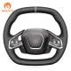 Hand Stitching PU Leather Steering Wheel Cover for Chevrolet Corvette C8 2020 2021 2022 2023