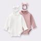 In Stock Baby Romper Bamboo Children Ruffle design Girls Baby Bodysuits