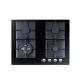 Electronic Ignition Kitchen Stove Cooker Built In 4 Burner Tempered Glass Gas Hob