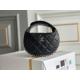 Ap3095 Black Mini Fabric Chanel Flap Bag Coin Purse 20 Inch