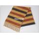 120G Women Stripes Woven Silk Scarf With Georgette Or Twill