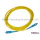 3mm High Tensile SM Fiber Optic Cable , Single Mode Fiber Optic Cable Blue Connector