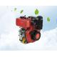 Red Single Cylinder Diesel Engine Vertical Diesel 4 Stroke Engine