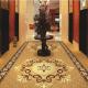Brown Flower PVC Carpet Flooring / Corridor Wilton Patterned Carpets