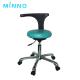 360 Degree Dental Assistant Stool PU Leather Armrest Dental Office Chairs