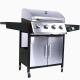 Outdoor Kitchen with Sink and Grill 6 Burner Propane Gas Type 430 Stainless Steel