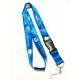 Colorful Shiny Flat Nylon Personalised Neck Strap With Velcro / Safety Buckle