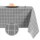 Gray Plaid Plastic Coffee Table Cloth Cover Disposable Table Cloths That Look Real