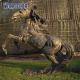 Customized large outdoor square bronze retro art horse statue