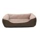 Soft Memory Foam Bolster Dog Bed Heavy Suede / Berber Fleece 3 Sizes 2 Colors