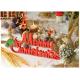 Christmas table decoration wood sign Merry Christmas Front door wooden sign red sign