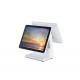 15 Inch Capacitive Dual Screen Pos I3 CPU White Color With Thermal Printer