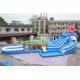 Jungle Inflatable Hurricane Backyard Inflatable Water Slide Theme Park Water Slide With Inflatable Obstacle Course