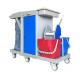 Blue Locking Cabinet 150KG High Capacity Janitor Cart