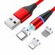 OEM USB Magnetic Data Cable Cotton Braided  High Speed Data Transmission