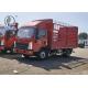 4X2 LHD Cargo Box Truck Sinotruk HOWO 4200mm Wheelbase / Van Lorry Truck