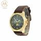 Analog Quartz Wrist Watch Good Selling Waterproof Watch with Leather Strap