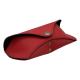 17.8cm Red OEM Leather Glasses Case Spectacle Case Packing With Button