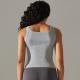 High elastic skin-friendly breathable tight-fitting sports long vest running fitness yoga top woman