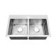 Topmount 30X19 Inch Double Bowl Kitchen Sink Easy Installation