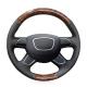 2013-2016 Year Wood Grain Leather Steering Wheel Cover for Audi Q7 Q3 Q5 A4 B8 A6 C7