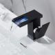 ODM Wash Basin Cabinet Waterfall Bath Faucet LED Light For Bathroom 4mm