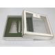 Fancy Square Cardboard Gift Boxes With Lids Clear Pvc Window Plastic Tray Foldable